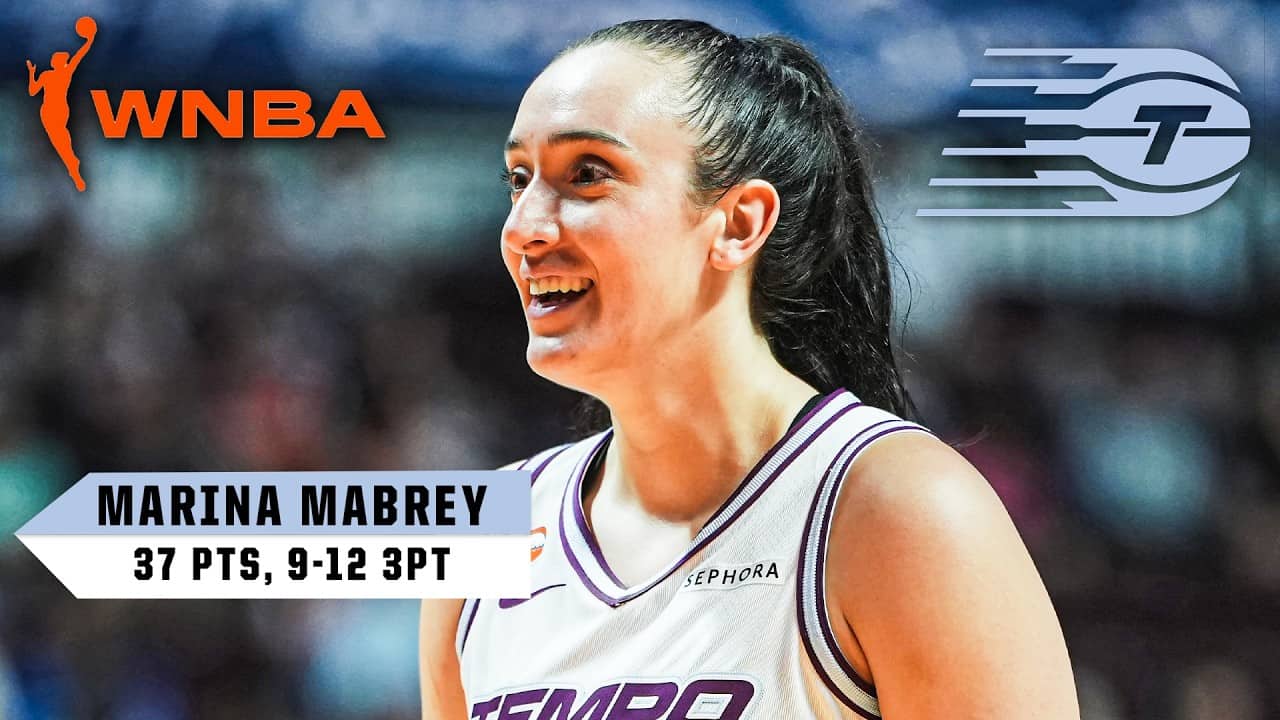 MARINA MABREY TIES WNBA RECORD WITH 9 THREES IN A SINGLE GAME 🔥 | WNBA on ESPN