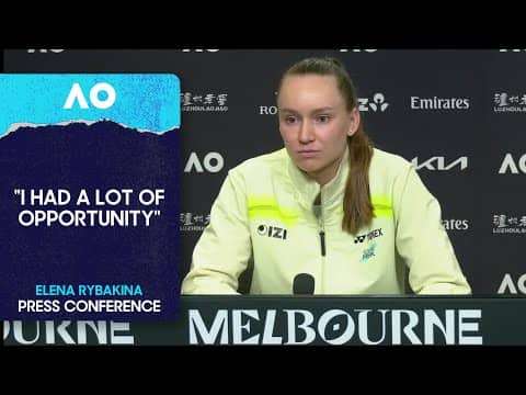 Elena Rybakina Press Conference | Australian Open 2026 Fourth Round