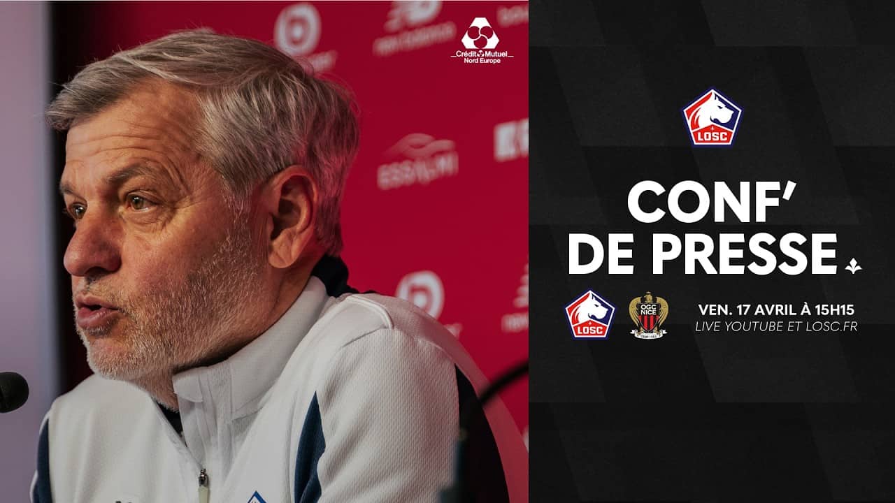 Suivez la conférence de presse avant LOSC-OGCN avec le Crédit Mutuel Nord Europe 🎙️