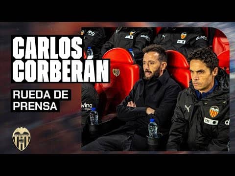 RUEDA DE PRENSA DE CARLOS CORBERÁN POSTERIOR AL RAYO VALLECANO 1 - 1 VALENCIA CF
