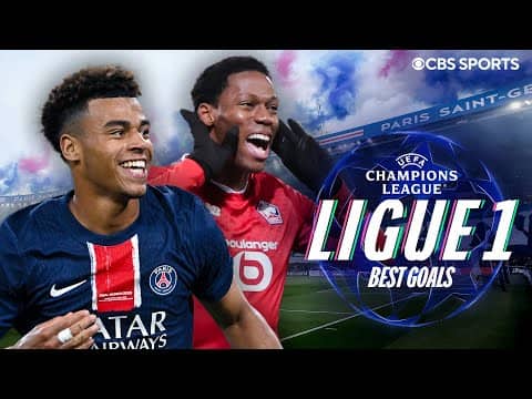 BEST 24/25 UEFA Champions League GOALS from Ligue 1 teams | Doué, David, Akliouche & MORE