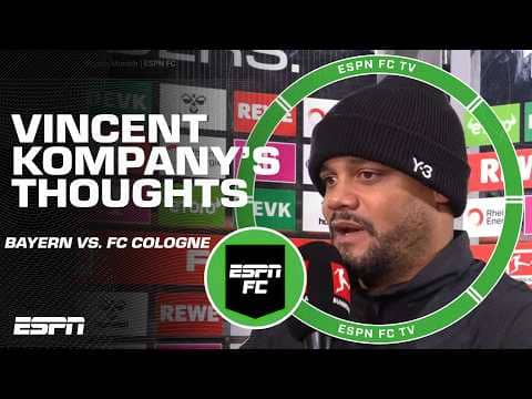 Vincent Kompany is PROUD and HAPPY after Bayern Munich's win over FC Cologne 👏 | ESPN FC