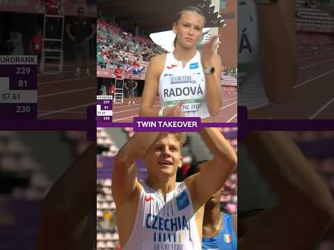 Two Qs is better than one! Twins Rada and Radova 🇨🇿 power through at #Tampere2025  #athletics