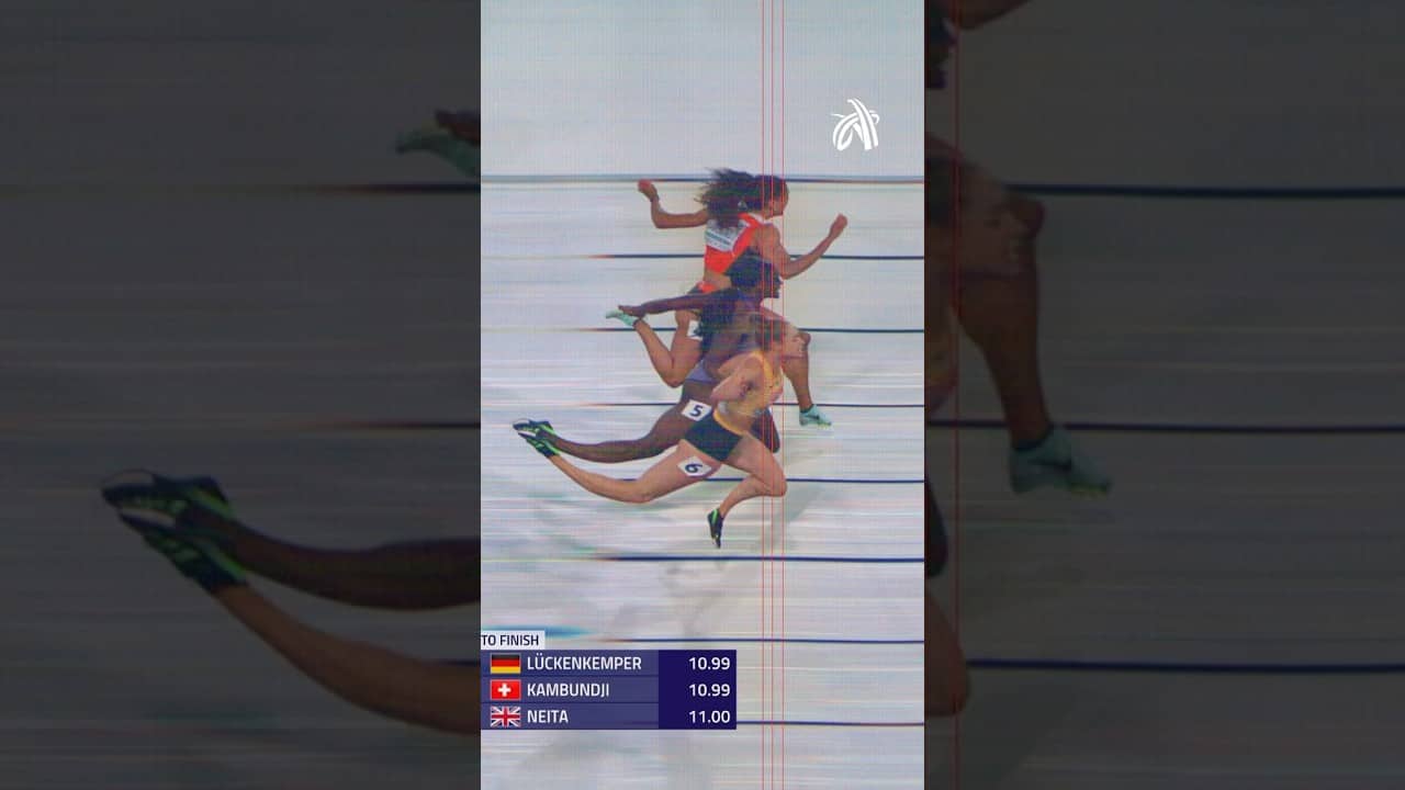 Has there been a better European 100m final than this? 🤯 #100m #athletics #sports #trackandfield