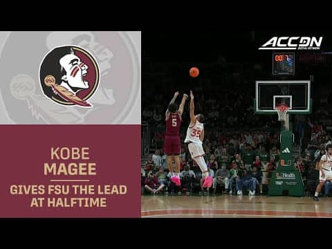 Kobe MaGee's Buzzer Beater Gives FSU The Halftime Lead