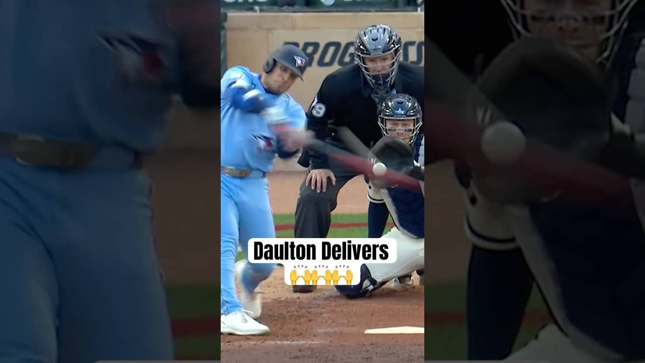 Daulton Varsho launches a no doubter to start us off 💣 #MLB #BlueJays