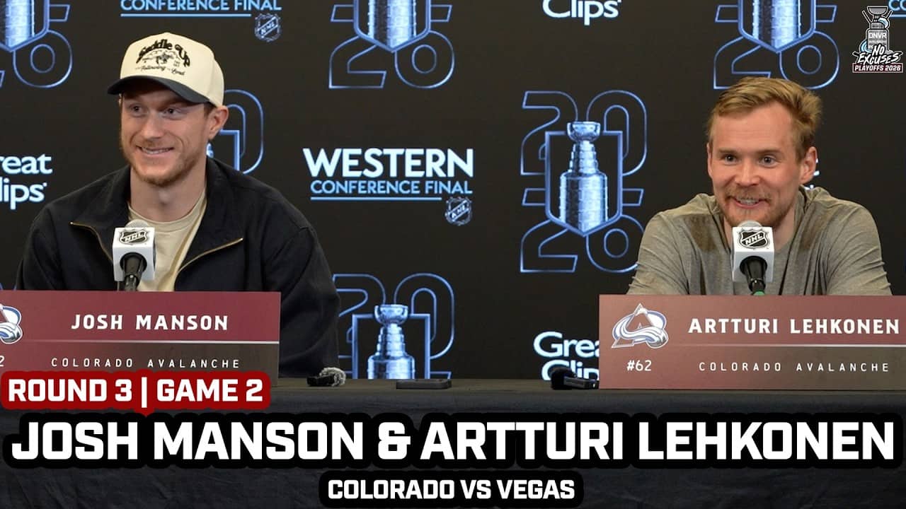 Josh Manson & Artturi Lehkonen PRAISE MacKinnon, Playing Without Makar & More Before Game 2 vs Vegas