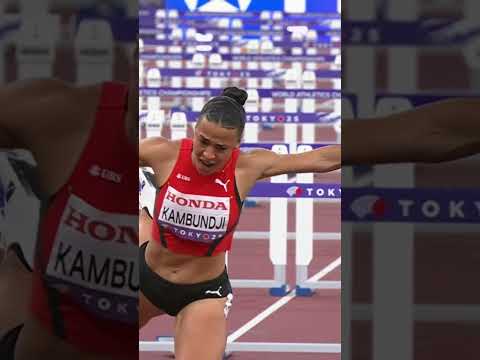 Kambudji out of nowhere ‼️ Incredible 100m hurdles final in Tokyo 😤 #worldathleticschamps #sports