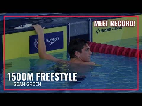 Sean Green Lowers Meet Record by 9 Seconds in 1500M Freestyle | 2025 Speedo Junior Nationals
