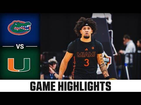 Florida vs. Miami Game Highlights | 2025-26 ACC Men's Basketball