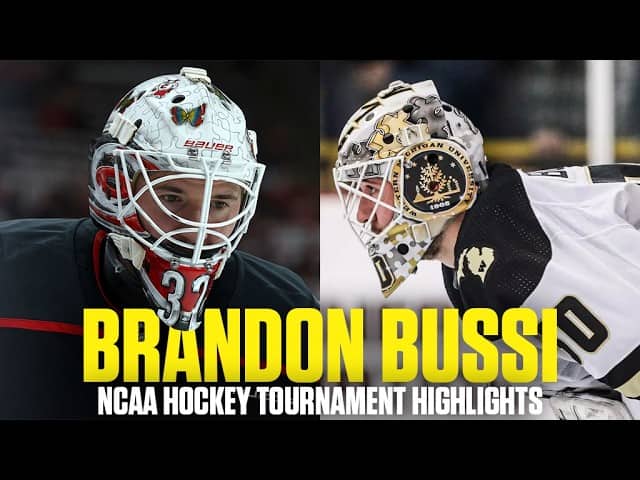 Brandon Bussi NCAA highlights | 2022 OT win in NCAA hockey tournament