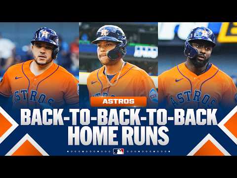 BACK-TO-BACK-TO-BACK HOME RUNS for the Houston Astros! 🚀 | MLB Highlights