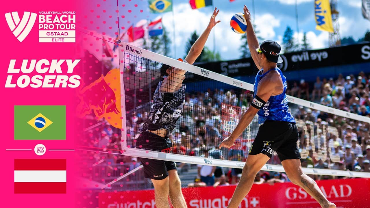 Evandro/Arthur Lanci vs. Hammarberg/Berger T. - Round of 16 Highlights | Gstaad 2026 #BeachProTour