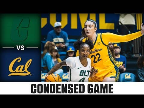 Charlotte vs Cal Condensed Game | 2025-26 ACC Women's Basketball