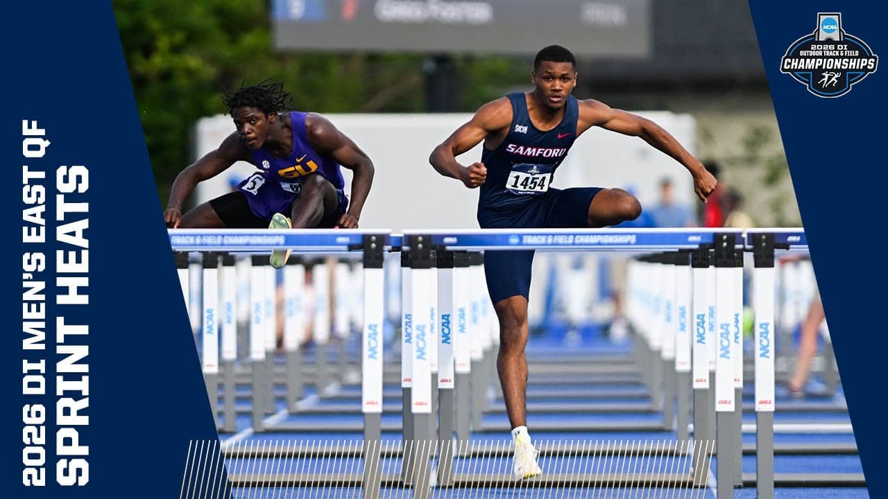 Every men's sprint heat from the 2026 NCAA Division I East Quarterfinal Round track and field meet