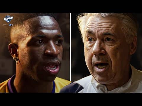 Carlo Ancelotti and Vinicius Jnr speak before UCL final | CBS Sports Golazo