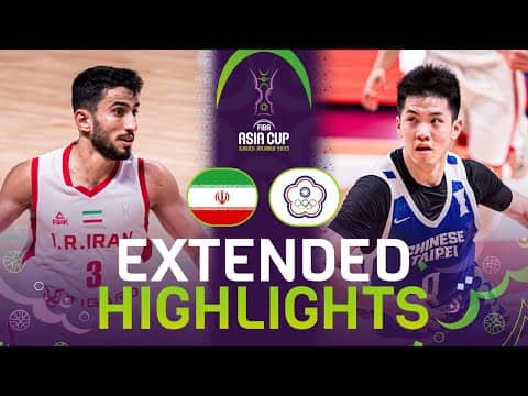 Iran 🇮🇷 vs Chinese Taipei | Extended Highlights | FIBA Asia Cup 2025