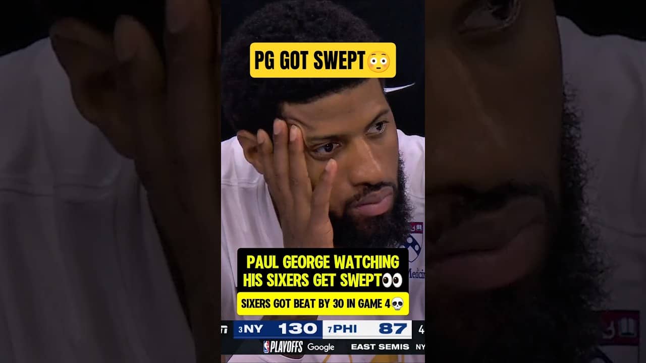 Paul George watching Sixers get SWEPT🧹
