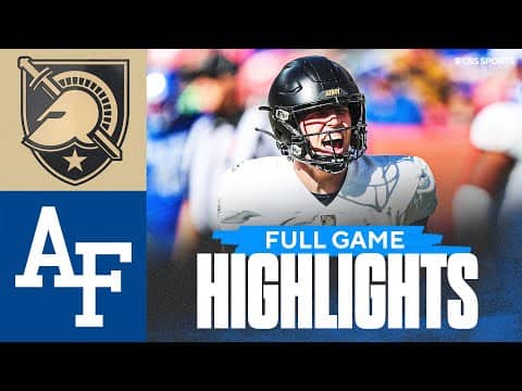 Army Black Knights vs Air Force Falcons | Full Game Highlights