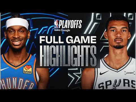 #1 THUNDER at #2 SPURS | FULL GAME 4 HIGHLIGHTS | May 24, 2026