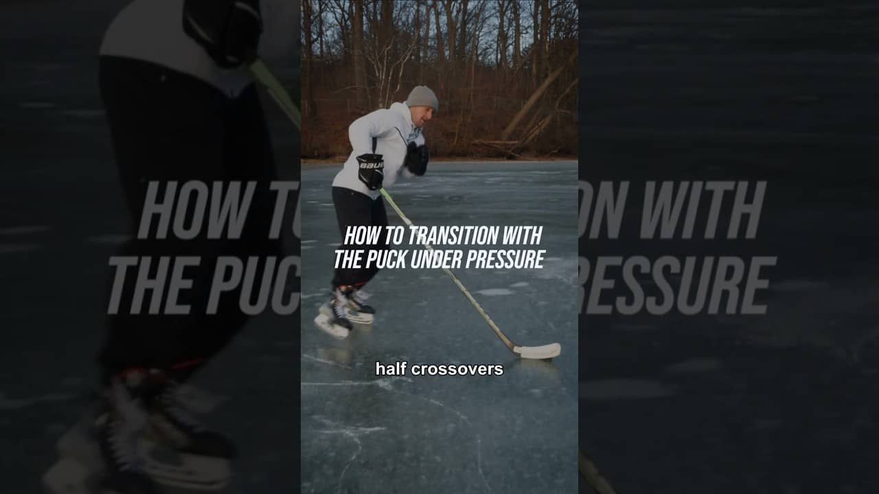 HOW TO TRANSITION WITH THE PUCK UNDER PRESSURE #hockeycoaching #hockeytraining