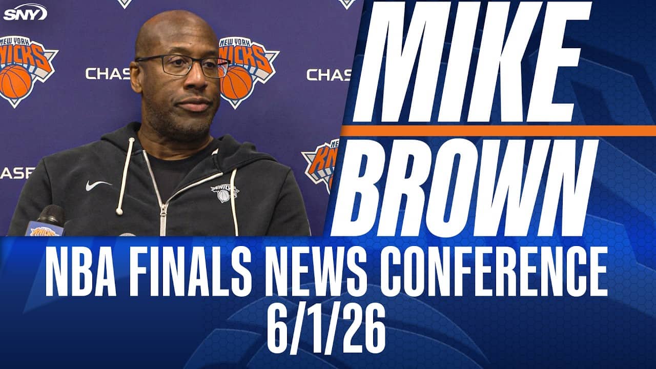 Knicks coach Mike Brown talks Mitchell Robinson, Karl-Anthony Towns, NBA Finals strategy vs Spurs