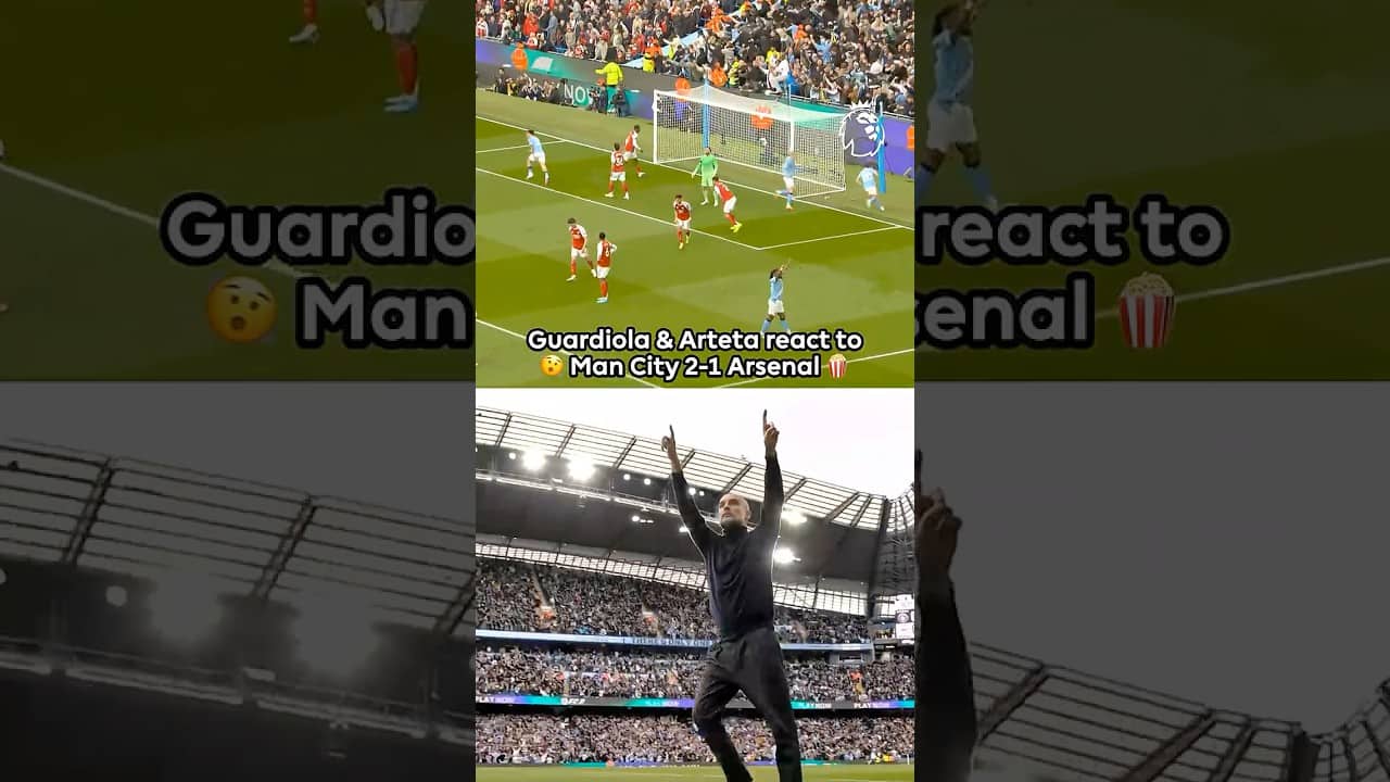 Guardiola and Arteta’s Priceless Reactions 😲