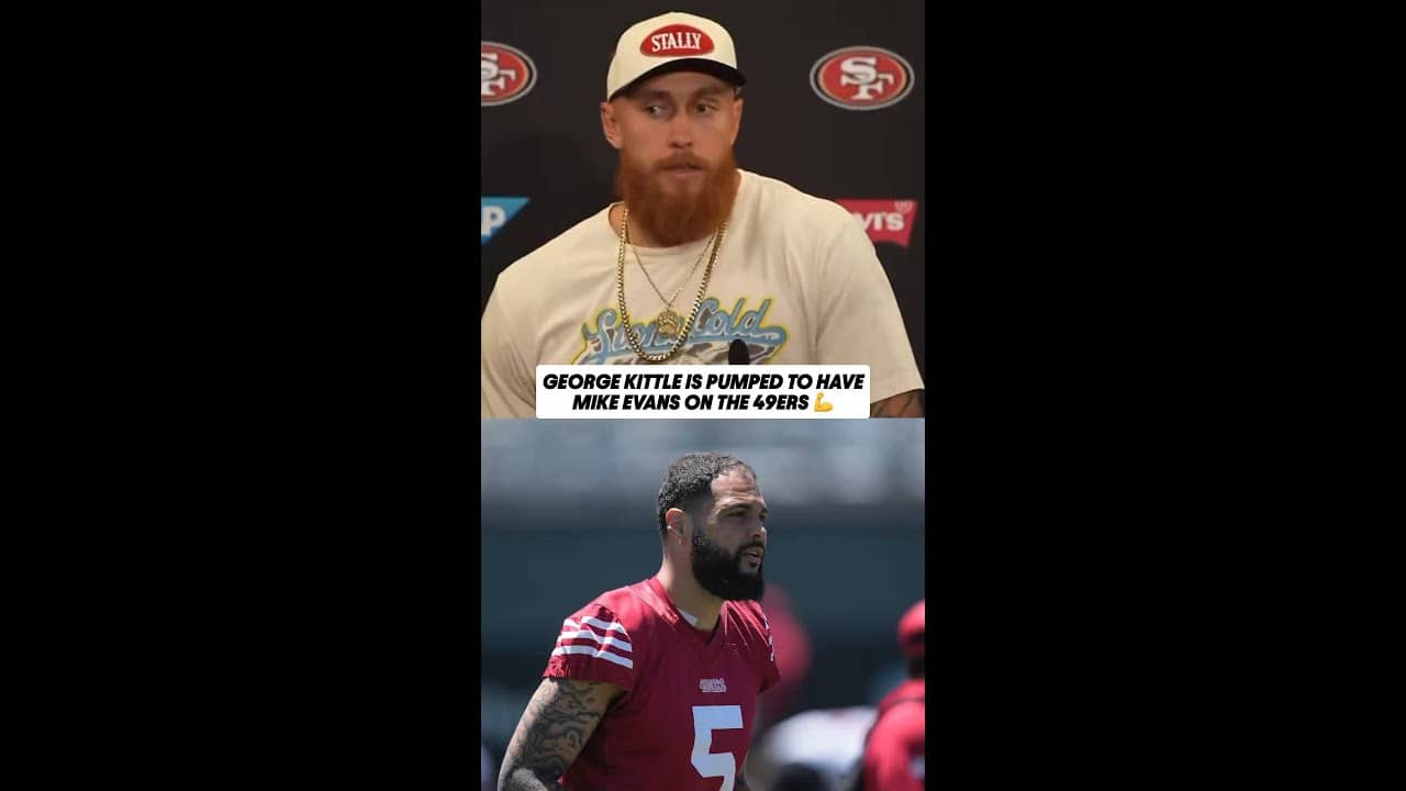Safe to say George Kittle is happy Mike Evans is a 49er 🤩