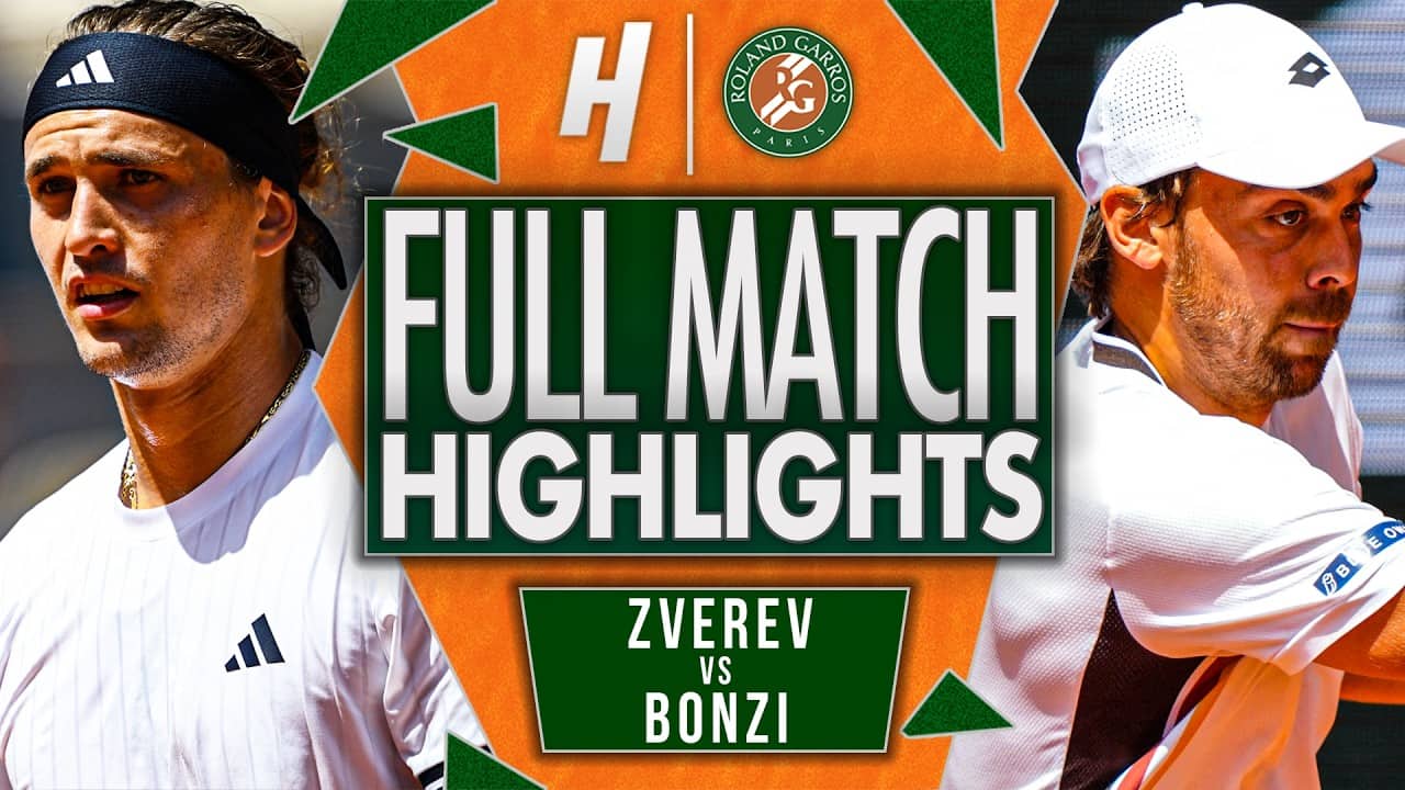 Alexander Zverev vs Benjamin Bonzi - FULL Match Highlights | Roland Garros 2026