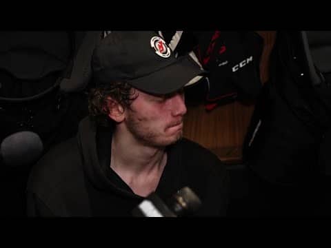 Luke Hughes, Dillon, Hischier, Keefe speak to media after 2-1 loss to Vancouver