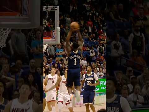 Zion Williamson throws down alley-oop jam from Trey Murphy III #pelicans #heat #highlights