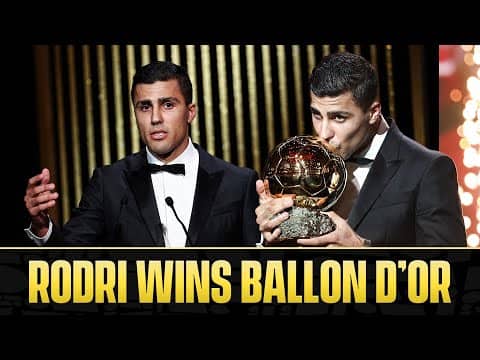 Rodri becomes first Man City player to win the Ballon d'Or 🏆 | CBS Sports Golazo