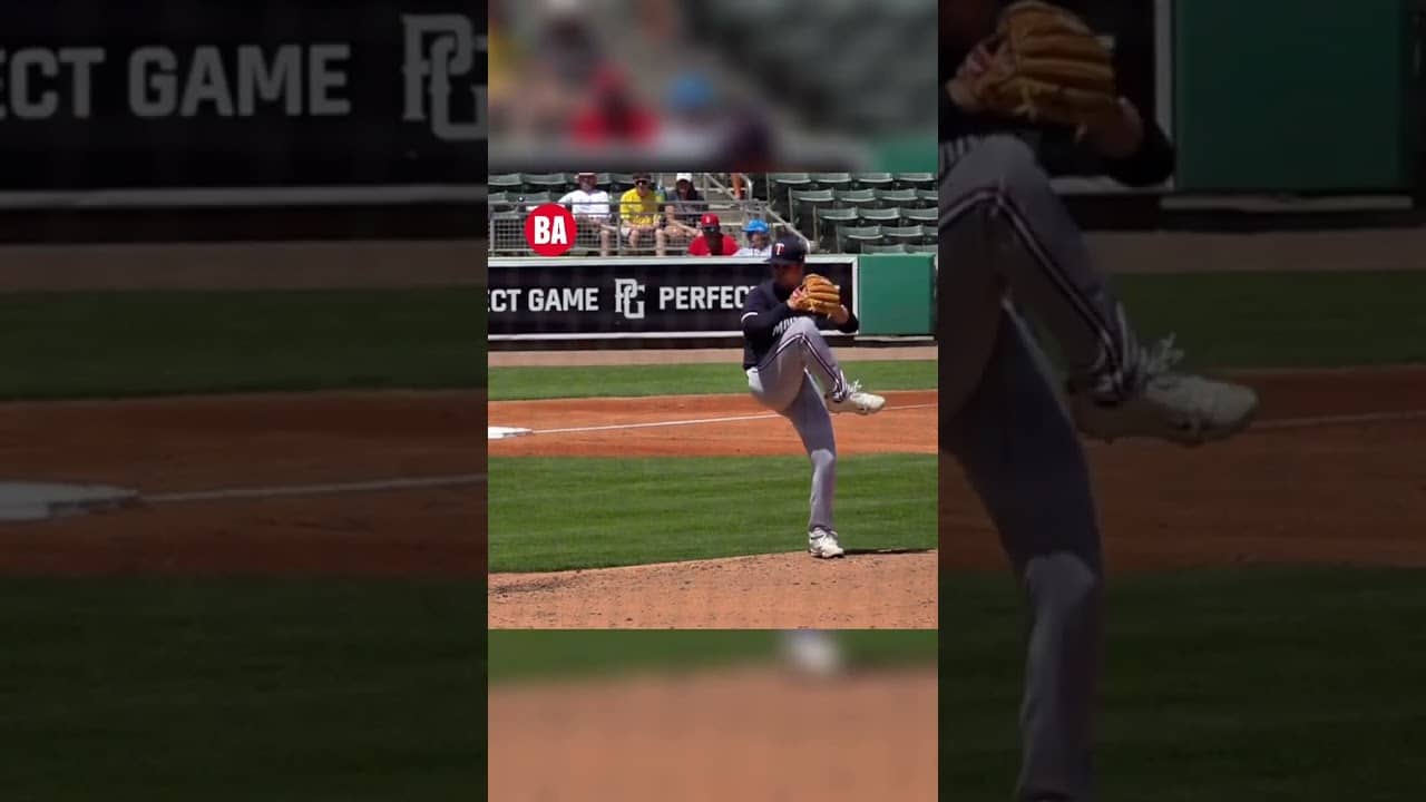 Connor Prielipp, slow-motion mechanics #twins #mlbprospects #pitchingmechanics