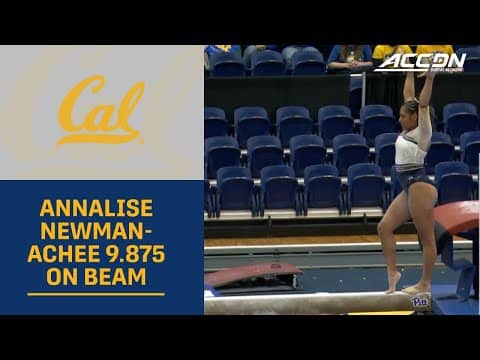 Cal's Annalise Newman-Achee Comes In 1st With 9.875 on Beam | 2026 ACC Gymnastics