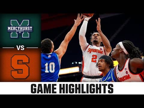 Mercyhurst vs. Syracuse Game Highlights | 2025-26 ACC Men's Basketball