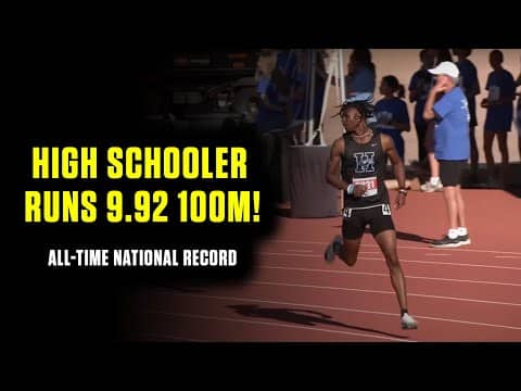 Tate Taylor Runs 9.92 100M For HIGH SCHOOL NATIONAL RECORD at Texas 2025 UIL 6A State Championships