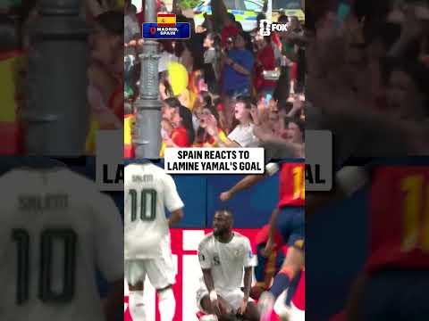 Fans in Madrid were loving Lamine Yamal's first career FIFA World Cup goal! 🇪🇸
