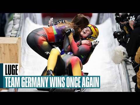 Germany wins fourth consecutive gold in luge team relay