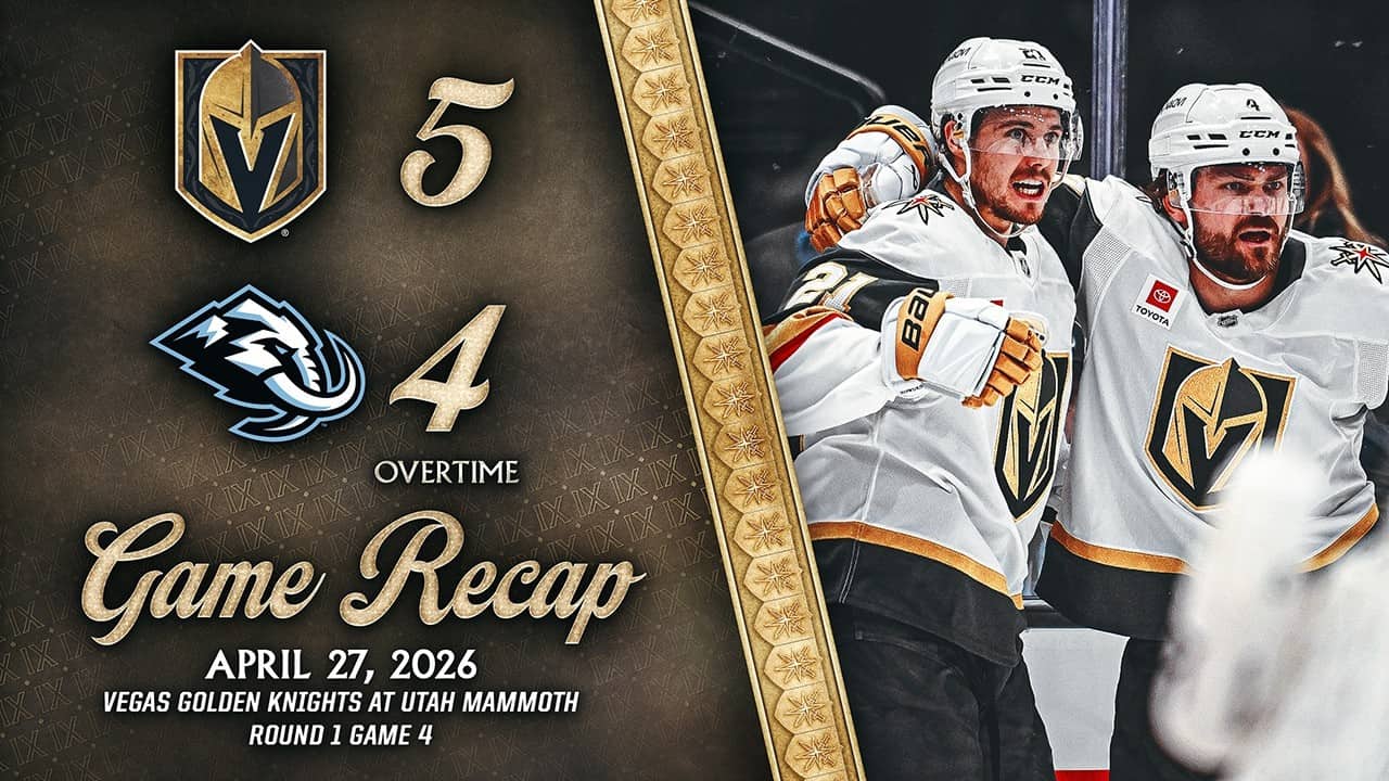 GAME 4 HIGHLIGHTS | Vegas Golden Knights 5, Utah Mammoth 4, OT | April 27, 2026