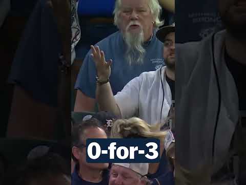 Poor fan can't get his hands on a foul ball THREE times
