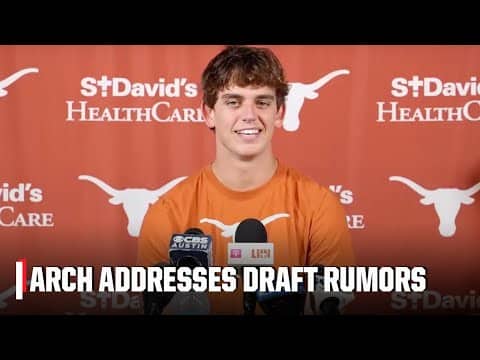 Arch Manning on Archie saying he wouldn't go to the draft: 'I don't know where he got that from'