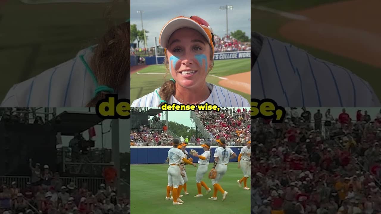 Alannah Leach on her diving catch, Tennessee's walk-off HR for WCWS win 💪 #shorts