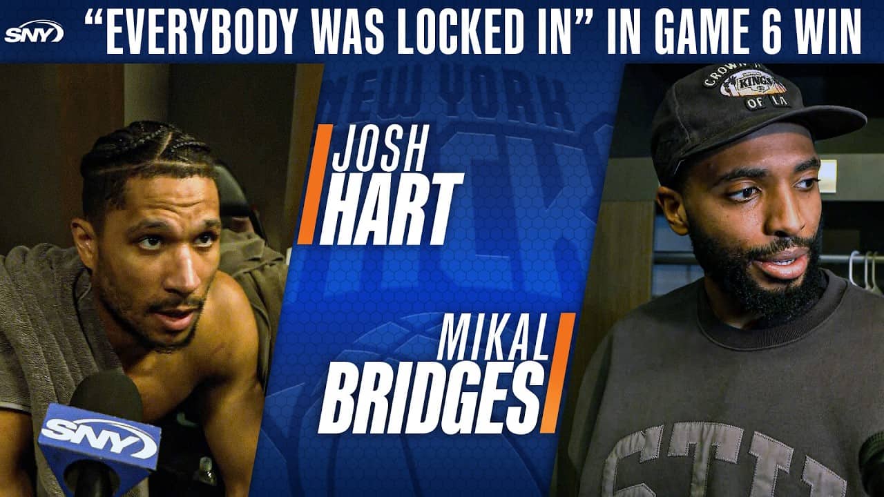 Josh Hart and Mikal Bridges react to Knicks win over Hawks: 'Everybody was locked in'