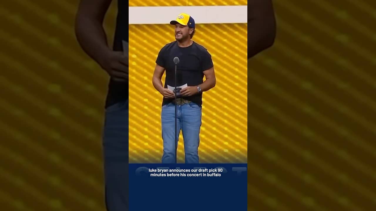 ⁠@lukebryan announces our #NHLDraft pick 90 minutes before his concert 🤣 #predsnhl