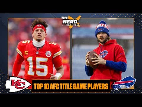 Mahomes-Allen duo, Travis Kelce and James Cook highlight Colin's Top 10 in AFC Title Game | THE HERD