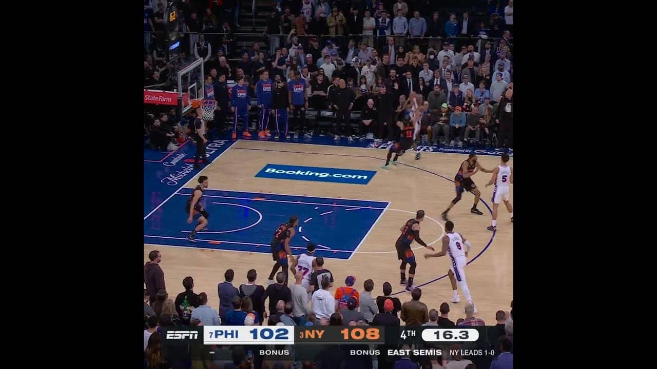 KNICKS TAKE GAME 2 IN THE GARDEN OVER 76ERS šØ