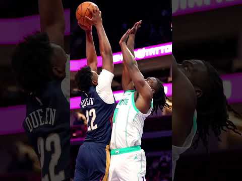 Derik Queen POSTER DUNK 🔥 Sion James #pelicans #nba #shorts