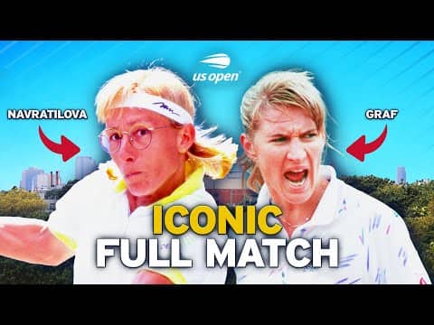 Major Upset! | Martina Navratilova vs. Steffi Graf | Iconic Full Match | 1991 US Open Semifinal