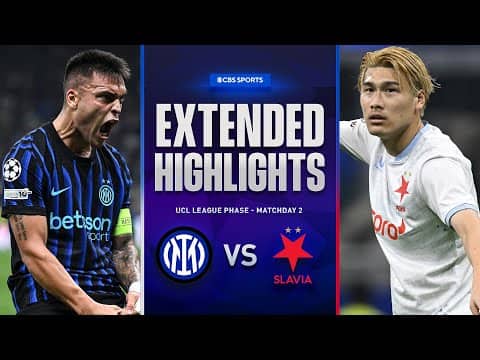 Inter vs. Slavia Prague: Extended Highlights | UCL League Phase MD 2 | CBS Sports Golazo