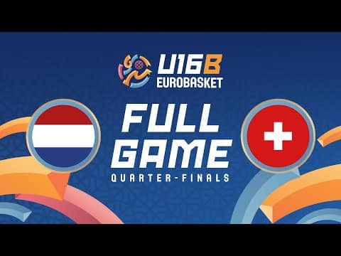 LIVE - Netherlands v Switzerland | FIBA U16 Women's EuroBasket 2025 Div B | Quarter-Finals